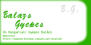 balazs gyepes business card